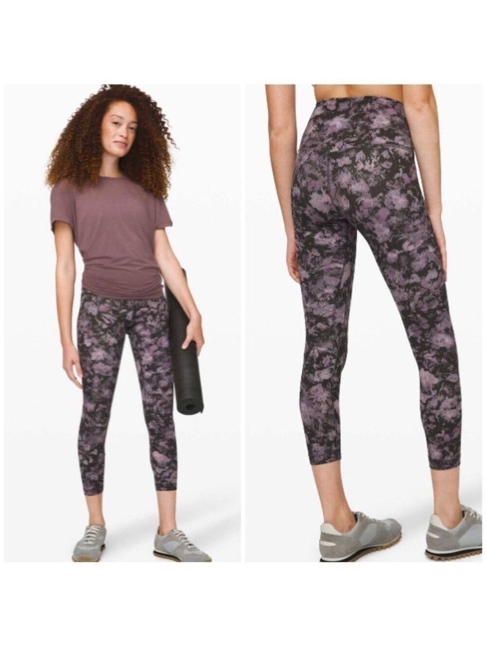 LULULEMON Align Pant II 28” in Floral Illusion Ice Grey Multi